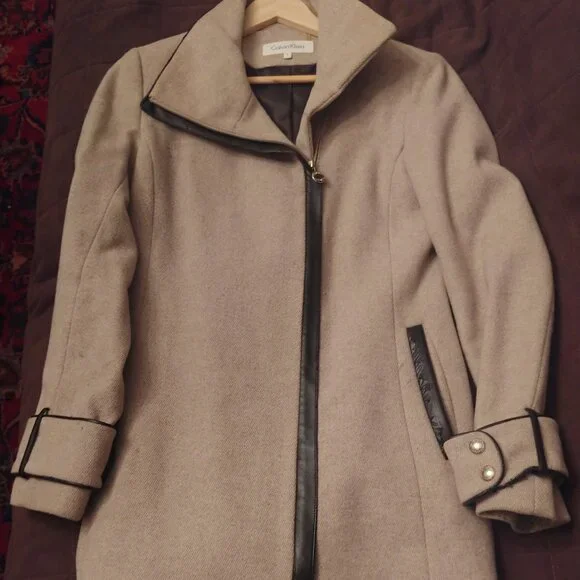 Calvin Klein wool blend women's coat size 2 - Picture 1 of 16